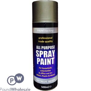 All Purpose Spray Paint Metallic Silver 500ml
