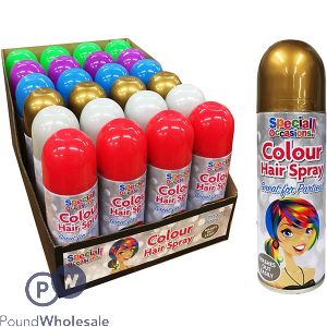 Coloured Hair Spray 6 Assorted Colours 200ml