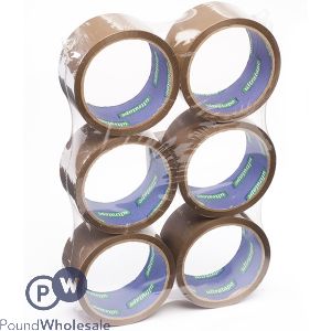 Ultratape Shrink-wrapped Buff Tape 6pc 48mm X 40m