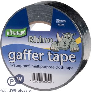 Ultratape Rhino Black Cloth Tape 50mm X 10m