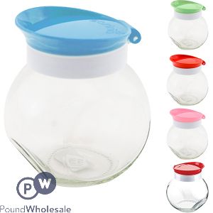 Sarina Double Bottom Glass Jar 500cc Assorted