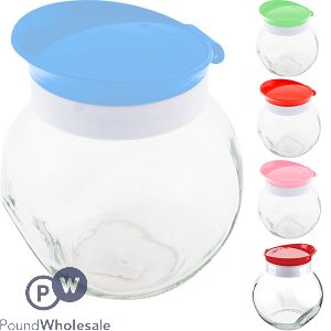Sarina Double Bottom Glass Jar 750CC Assorted