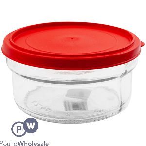 Round Glass Storage Jar With Lid 415ml