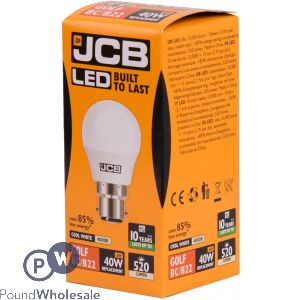 Jcb Led Golf 6w=40w Cool White Bayonet Cap 4000k Box