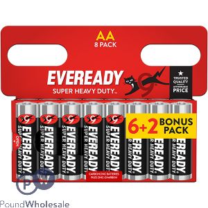 Eveready Aa Super-heavy Carbon Zinc Batteries 8 Pack