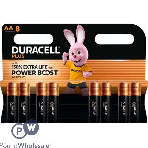 Duracell Plus Aa Lr03/mn1500 Batteries 8 Pack