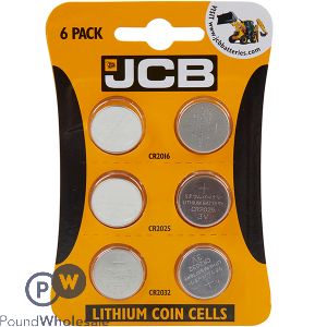 Jcb Assorted 3v Lithium Coin Cell Batteries 6 Pack
