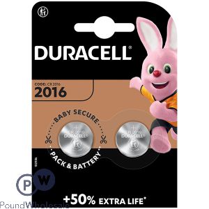 Duracell Cr2016 3v Lithium Cell Batteries 2 Pack