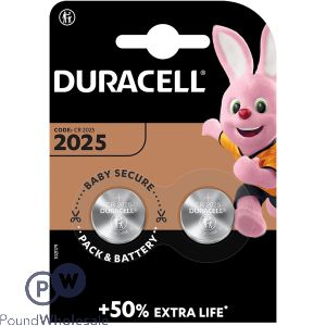 Duracell Cr2025 3v Lithium Cell Batteries 2 Pack