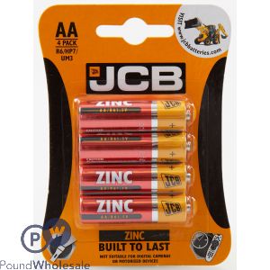 Jcb Aa Zinc R6/hp7/um3 Batteries 4 Pack