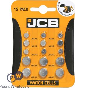 Jcb Assorted Lithium Coin Cell Watch Batteries 15 Pack