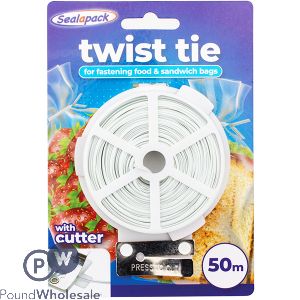 Sealapack Twist Tie With Cutter 50m