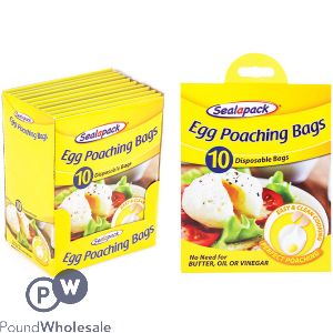 Sealapack Disposable Egg Poaching Bags 10 Pack Cdu