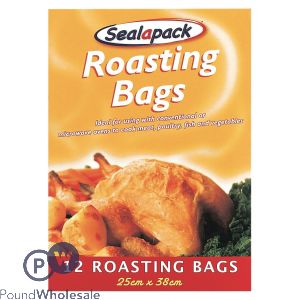 SEALAPACK ROASTING BAGS 12PK 25CM X 38CM