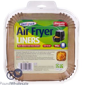 Sealapack 20cm Square Disposable Air Fryer Liners 100 Pack