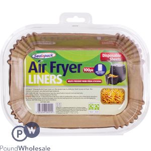 Sealapack 14cm Rectangular Disposable Air Fryer Liners 100 Pack