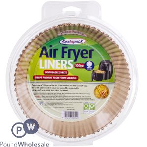 Sealapack 16cm Round Disposable Air Fryer Liners 100 Pack
