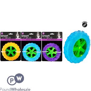 Smart Choice Strong Rubber Tyre Dog Toy Assorted Colours
