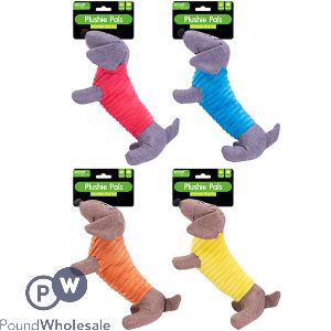 Smart Choice Squeaky Plush Sausage Dog Toy 31cm Assorted Colours