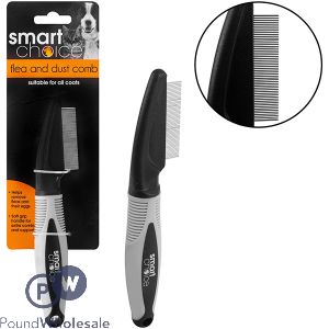 SMART CHOICE FLEA &amp; DUST GROOMING COMB 4CM X 19CM