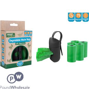 Smart Choice Degradable Dog Poop Bags &amp; Dispenser 5 Pack
