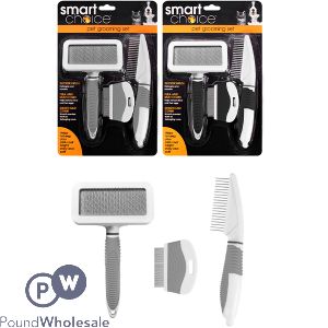Smart Choice Pet Grooming Set 3pc Assorted Colours