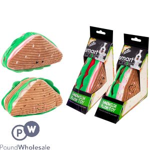 Smart Choice Squeaky Plush Sandwich Dog Toy Assorted