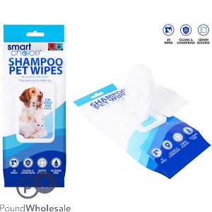 Smart Choice Pet Shampoo Wipes 40 Pack