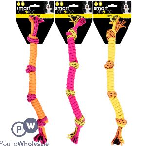 Smart Choice Wrapped Rope Tug Dog Toy 54cm Assorted Colours