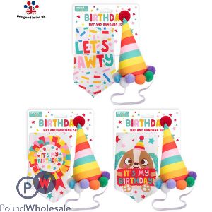 Smart Choice Bandanna & Party Hat For Dogs Set Assorted