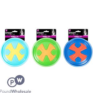 SMART CHOICE RUBBER FRISBEE DOG TOY 20CM ASSORTED COLOURS
