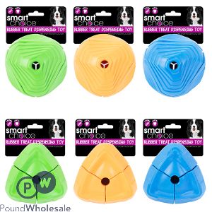 Smart Choice Treat Dispensing Rubber Dog Toy 9cm Assorted Colours