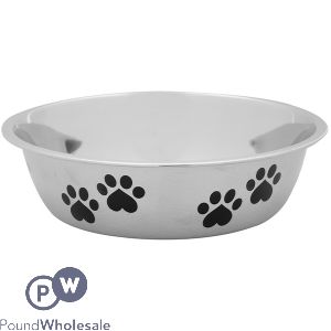 SMART CHOICE POLISHED PAWS STAINLESS STEEL PET BOWL 750ML