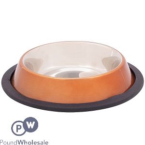 Smart Choice Copper Stainless Steel Anti-skid Pet Bowl 180ml