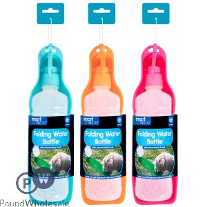 Smart Choice Summer Folding Pet Water Bottle 500ml Assorted Colours