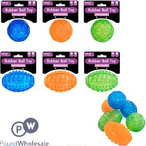 Smart Choice Strong Rubber Squeaky Dog Toy Assorted