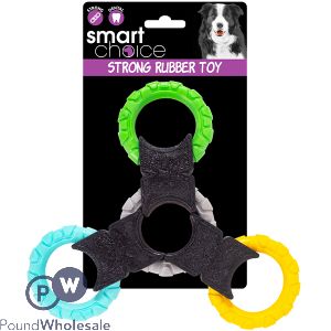 SMART CHOICE TREBLE RING RUBBER TRIANGLE DOG TOY 27CM