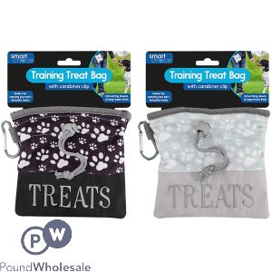 Smart Choice Paw Print Training Pet Treat Bag 15cm Assorted Colours