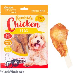 Smart Choice Rawhide Chicken Legs Dog Treats 3 Pack 120g