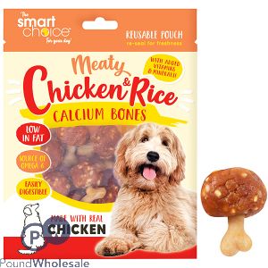 Smart Choice Chicken & Rice Calcium Bone Dog Treats 10 Pack 125g