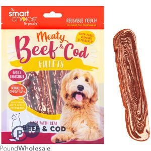 SMART CHOICE BEEF &amp; COD FILLET DOG TREATS 7 PACK 100G