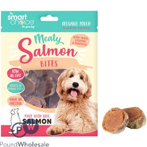 SMART CHOICE SALMON SKIN BITES DOG TREAT 16 PACK 100G