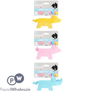 Smart Choice TPRTreat Dispensing Animal Dog Toy 12cm Assorted Colours