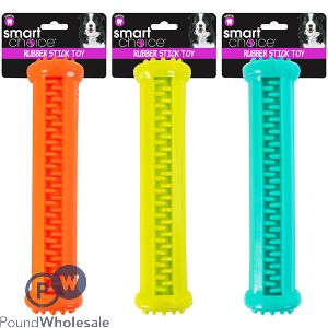 Smart Choice Tpr Treat Stick Dog Toy 17.5 Assorted Colours