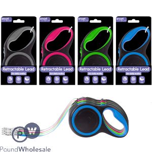 Smart Choice 25kg Retractable Dog Lead 5m Assorted Colours
