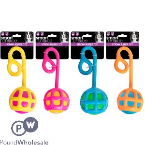 Smart Choice Squeaky Strong Rubber Yoyo Dog Toy 33cm Assorted Colours