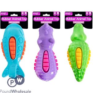 Smart Choice Squeaky Rubber Animal Dog Toy Assorted