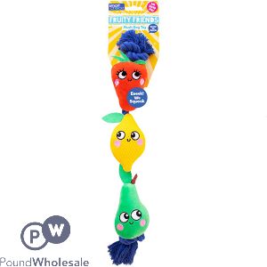Smart Choice Summer Fruity Friends Squeaky Rope Dog Toy 43cm