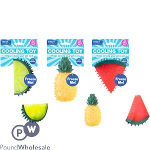 Smart Choice Summer Cooling Fruit Rubber Dog Toy Assorted