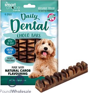 Smart Choice Choco Bar Dental Dog Treats 140g 4 Pack